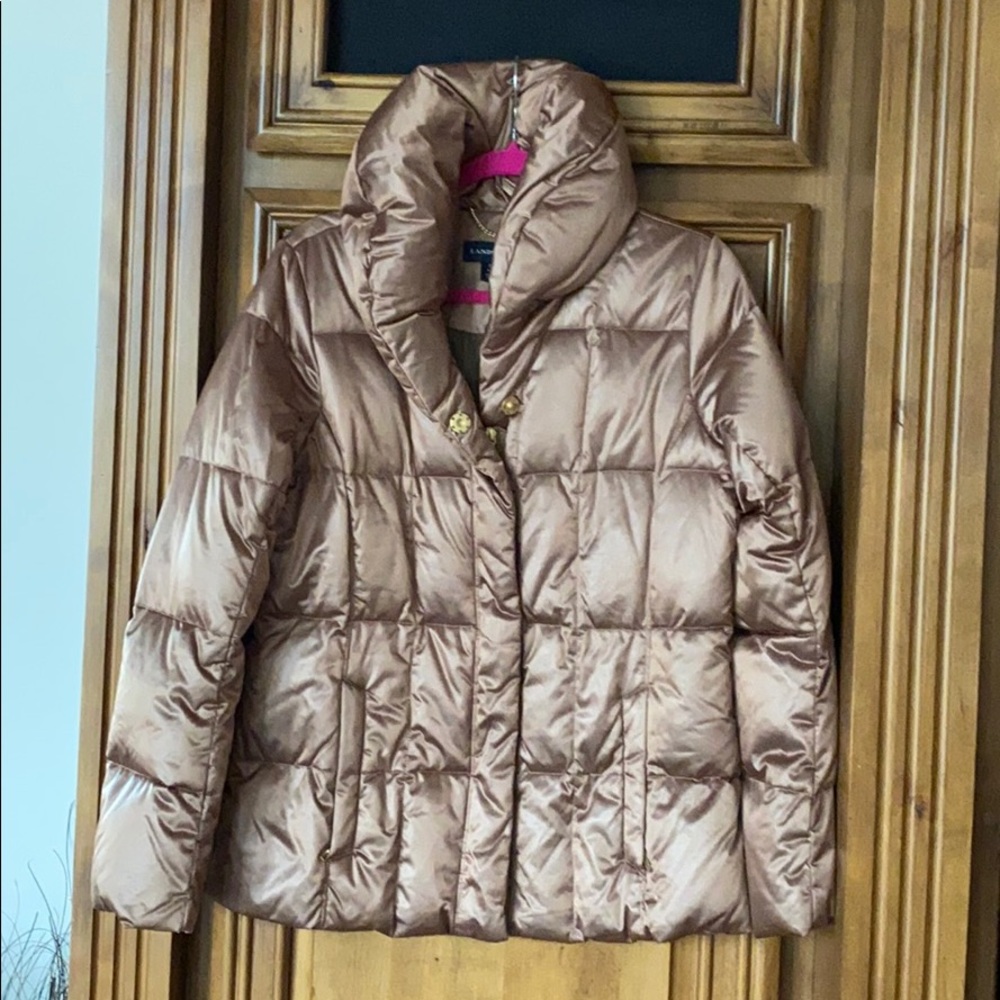 Lands’ End Gold Warm Puffer Coat